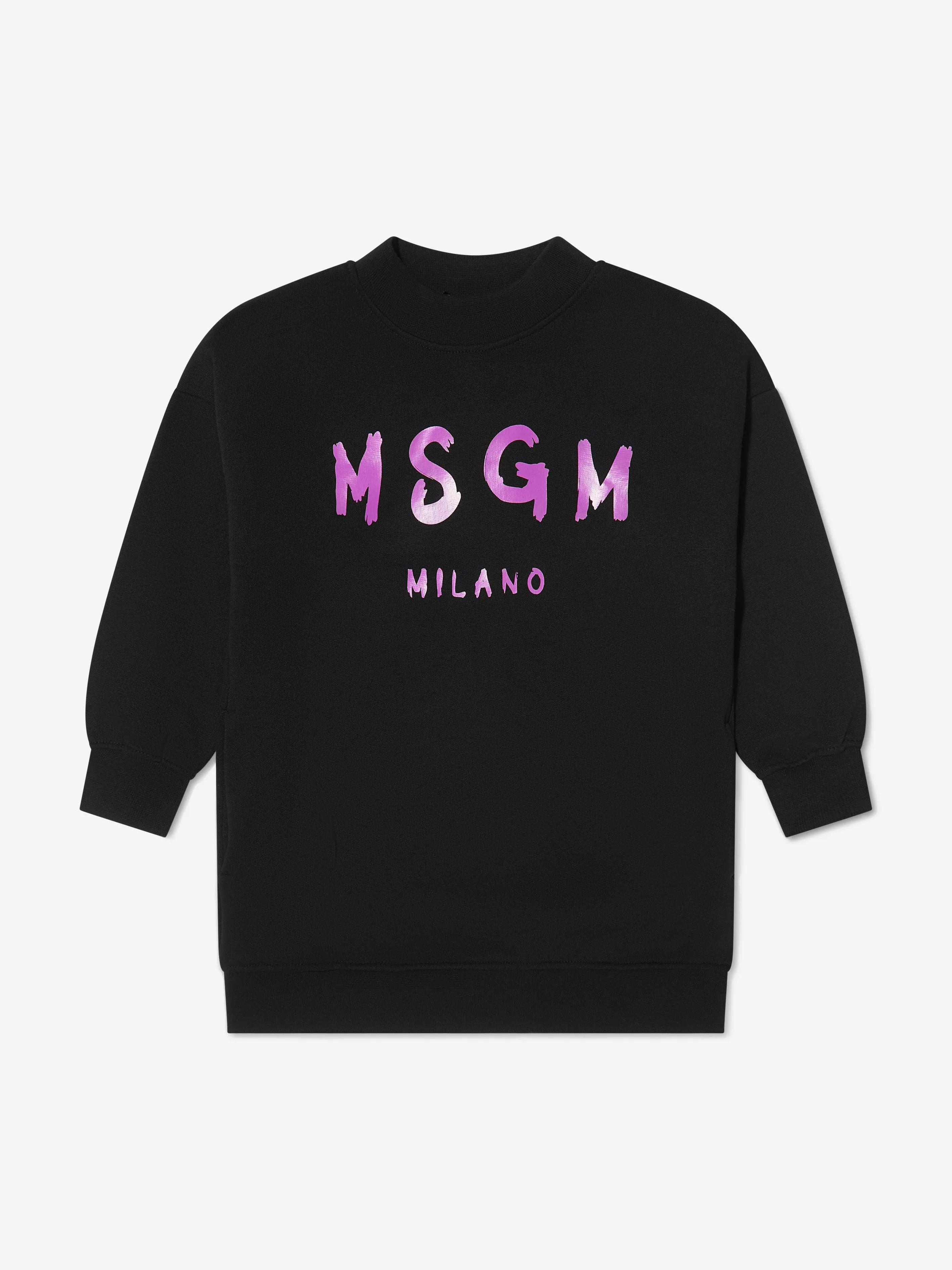 MSGM Girls Logo Print Sweater Dress