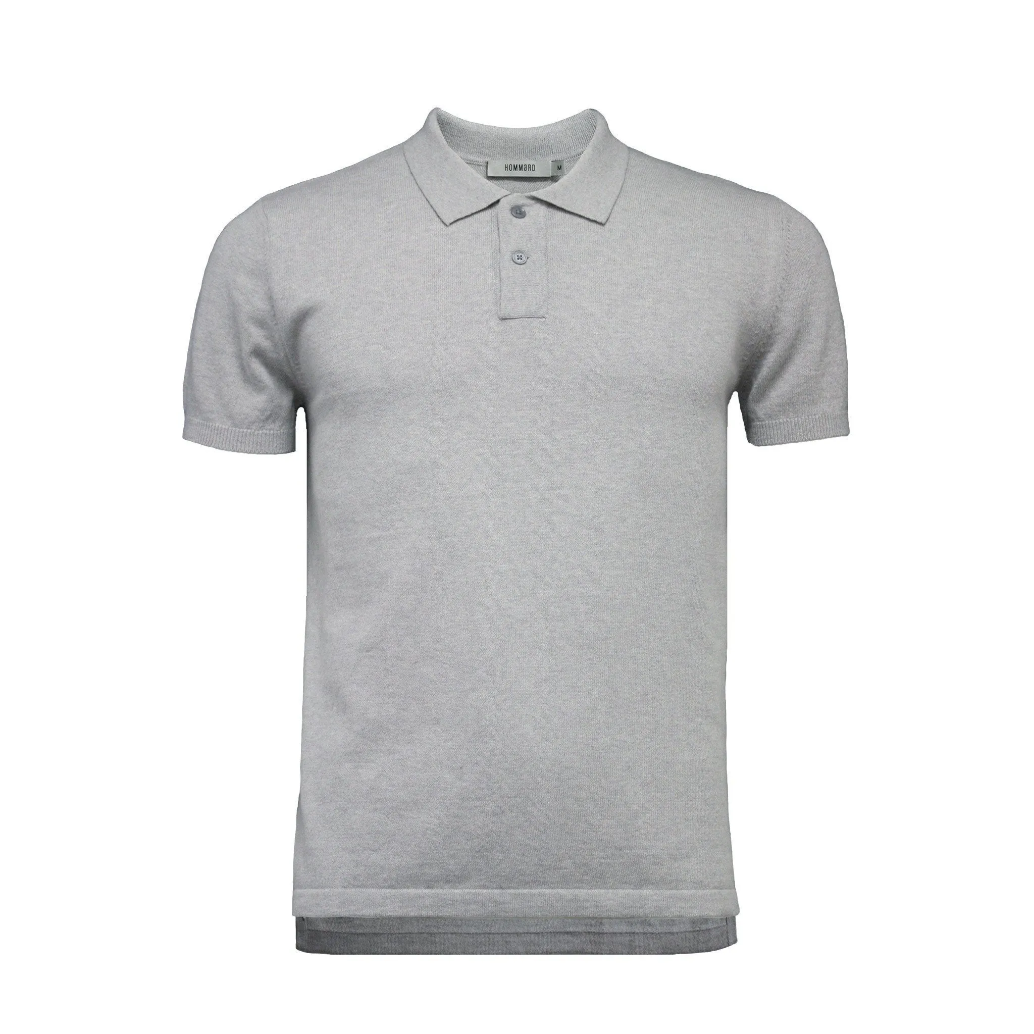 Navy Cashmere Polo Shirt Hampton in Cotton Cashmere