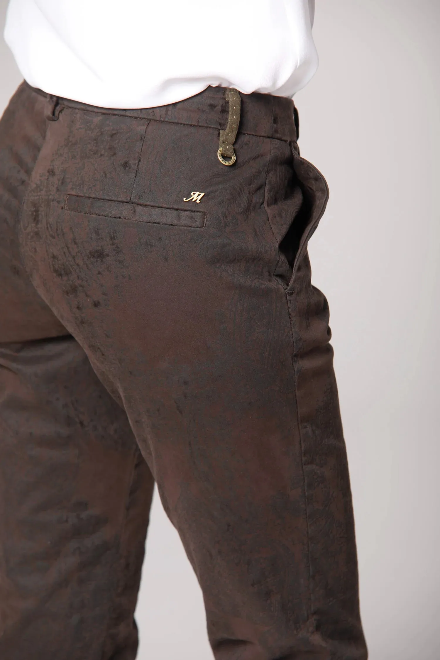 NY Slim Chino Pants - Brown Pattern