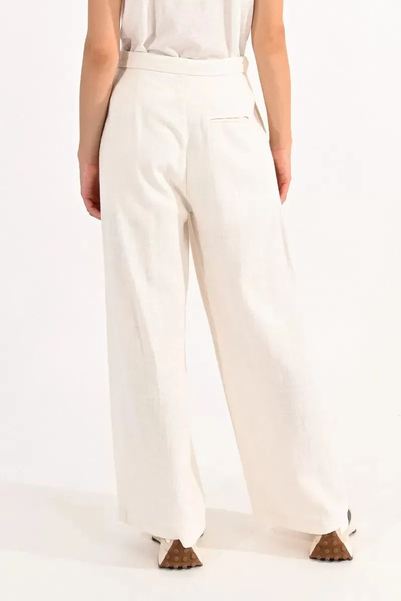 Off White Wide Leg Pants