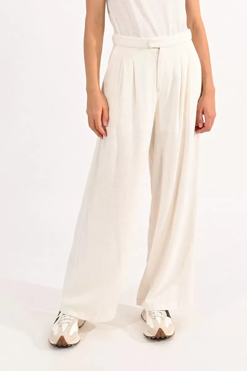 Off White Wide Leg Pants