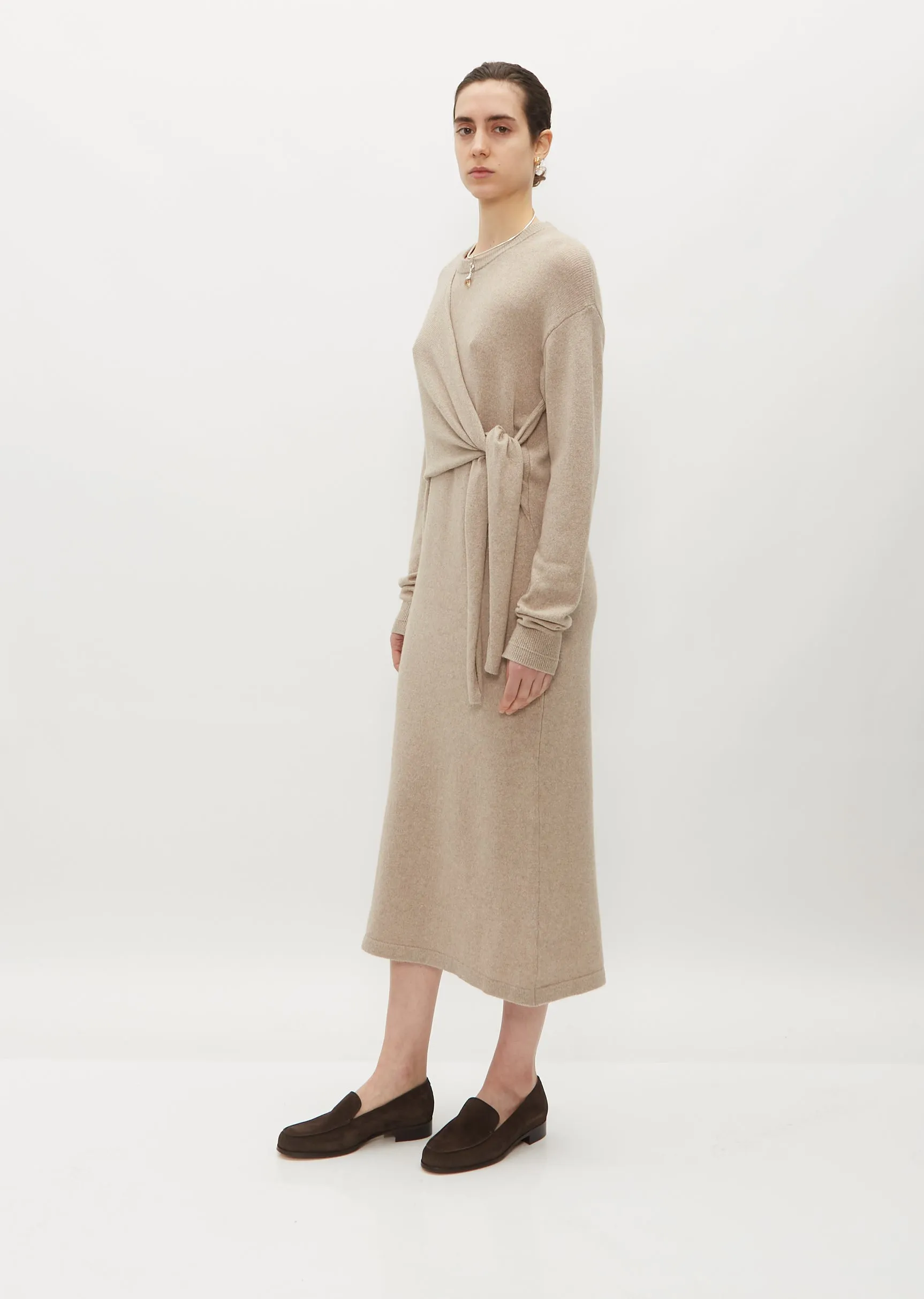 Organic Cotton & Recycled Cashmere Knot Dress