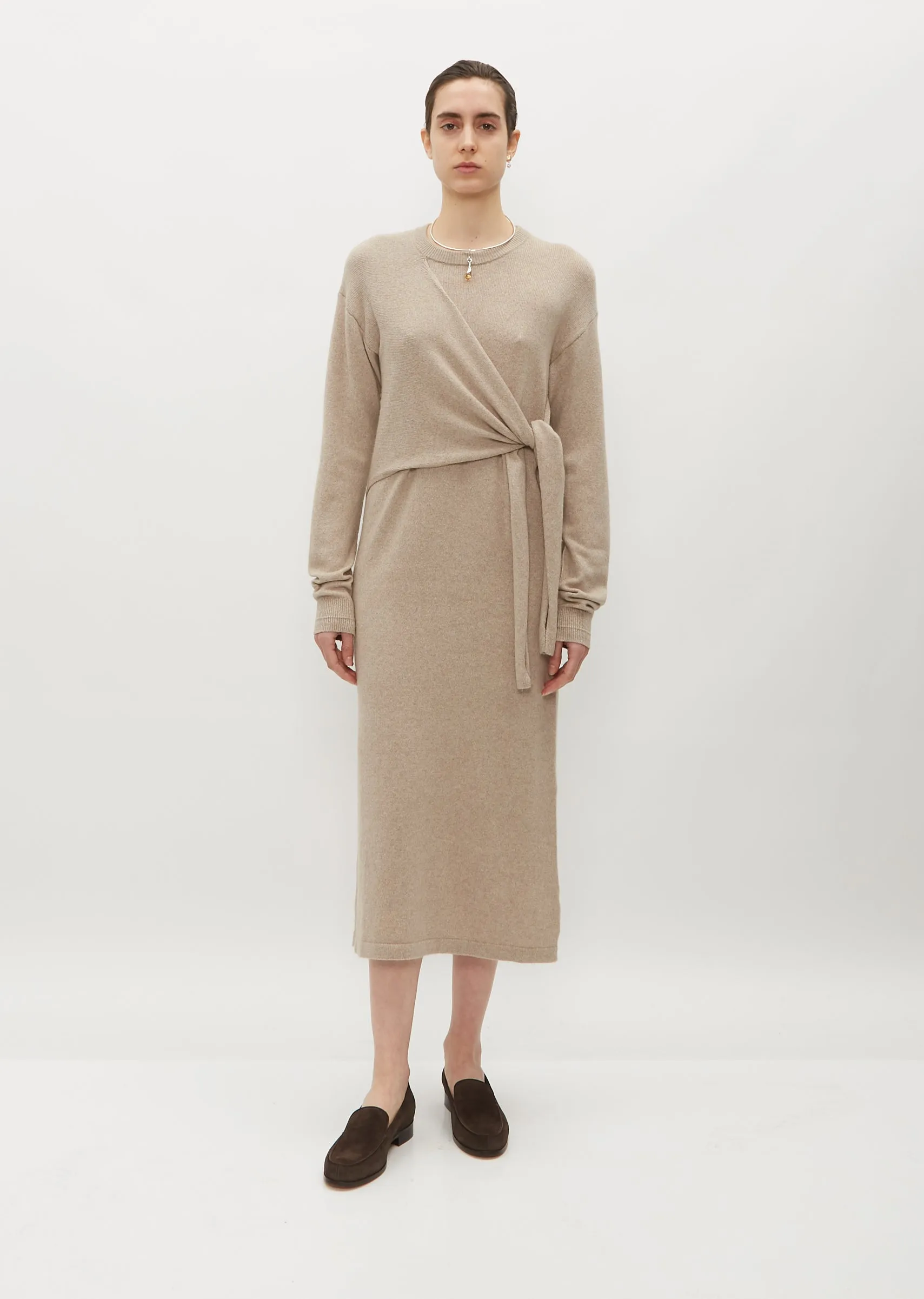 Organic Cotton & Recycled Cashmere Knot Dress