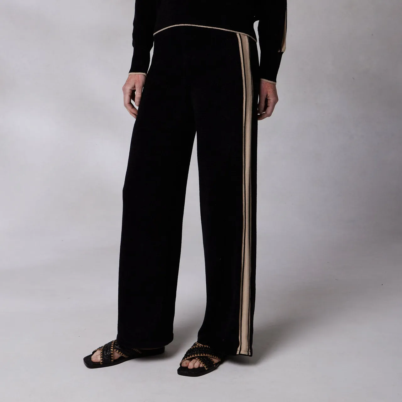 Palazzo Stripe Track Pants