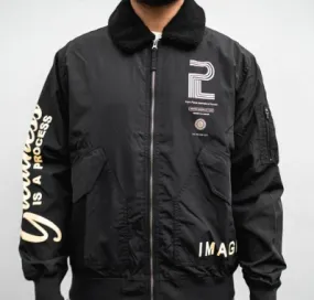 PAPER PLANES PPL (BLACK) FLIGHT JACKET