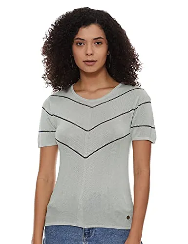 Pepe Jeans Women's Synthetic Jeans Pullover (PL701508_Grey_L)