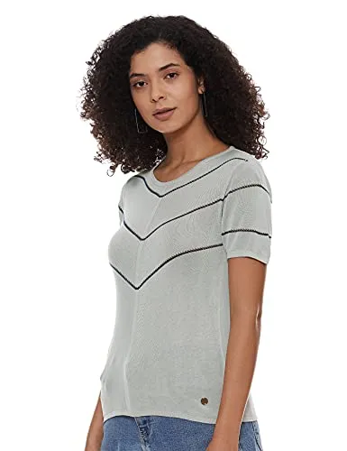 Pepe Jeans Women's Synthetic Jeans Pullover (PL701508_Grey_L)