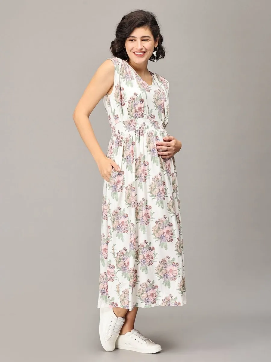 Pina Colada Maternity And Nursing Dress