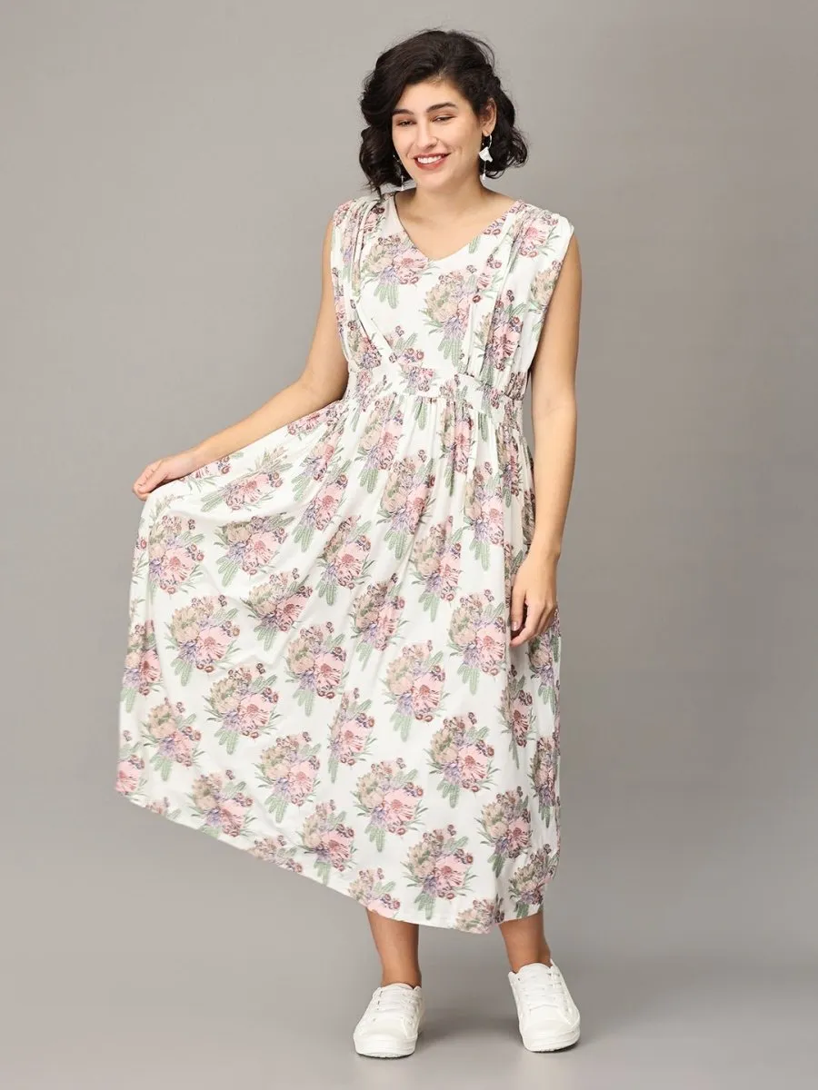 Pina Colada Maternity And Nursing Dress