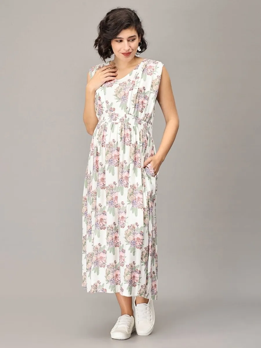 Pina Colada Maternity And Nursing Dress