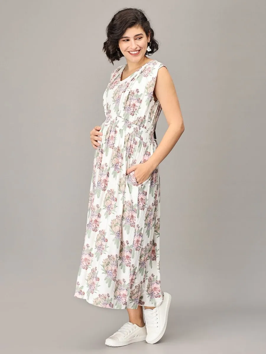 Pina Colada Maternity And Nursing Dress