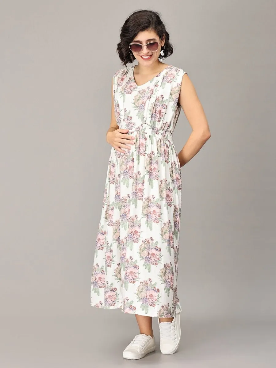 Pina Colada Maternity And Nursing Dress