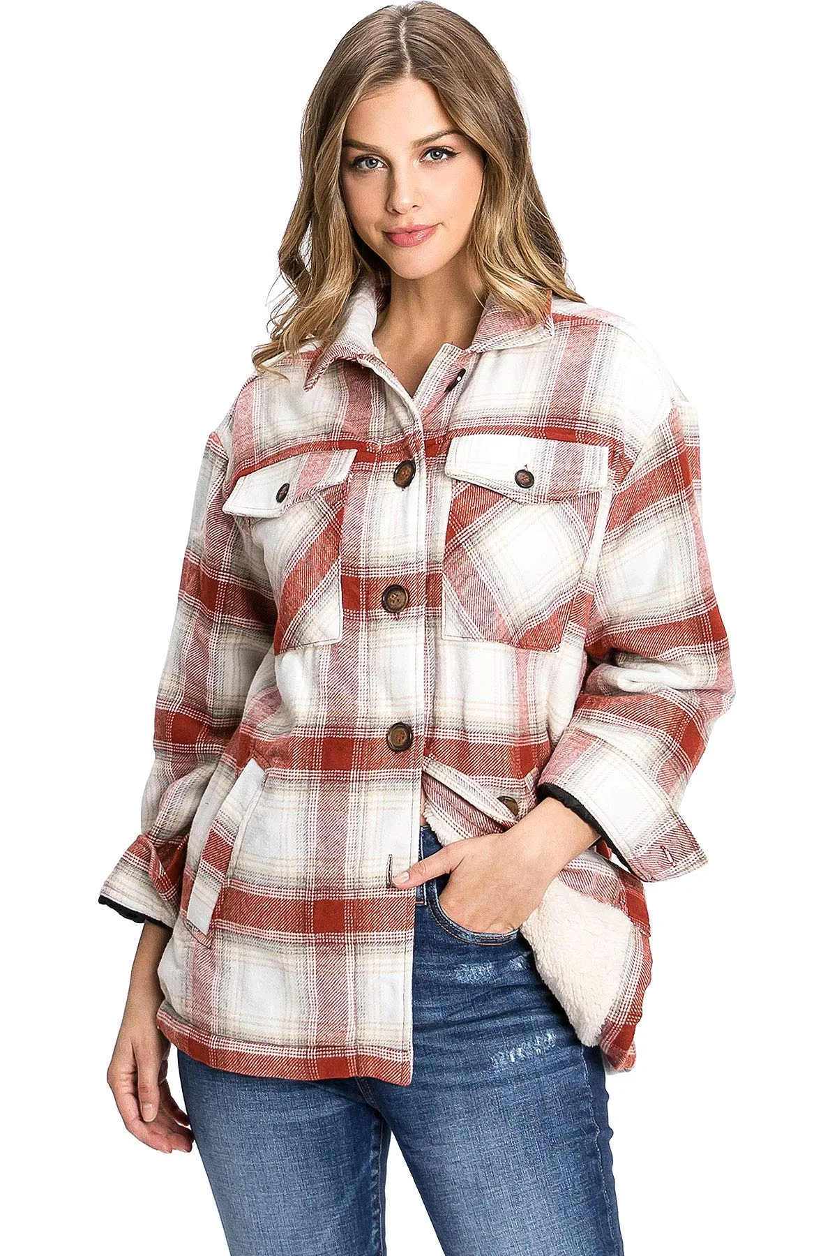 Plaid Sherpa Flannel Shacket