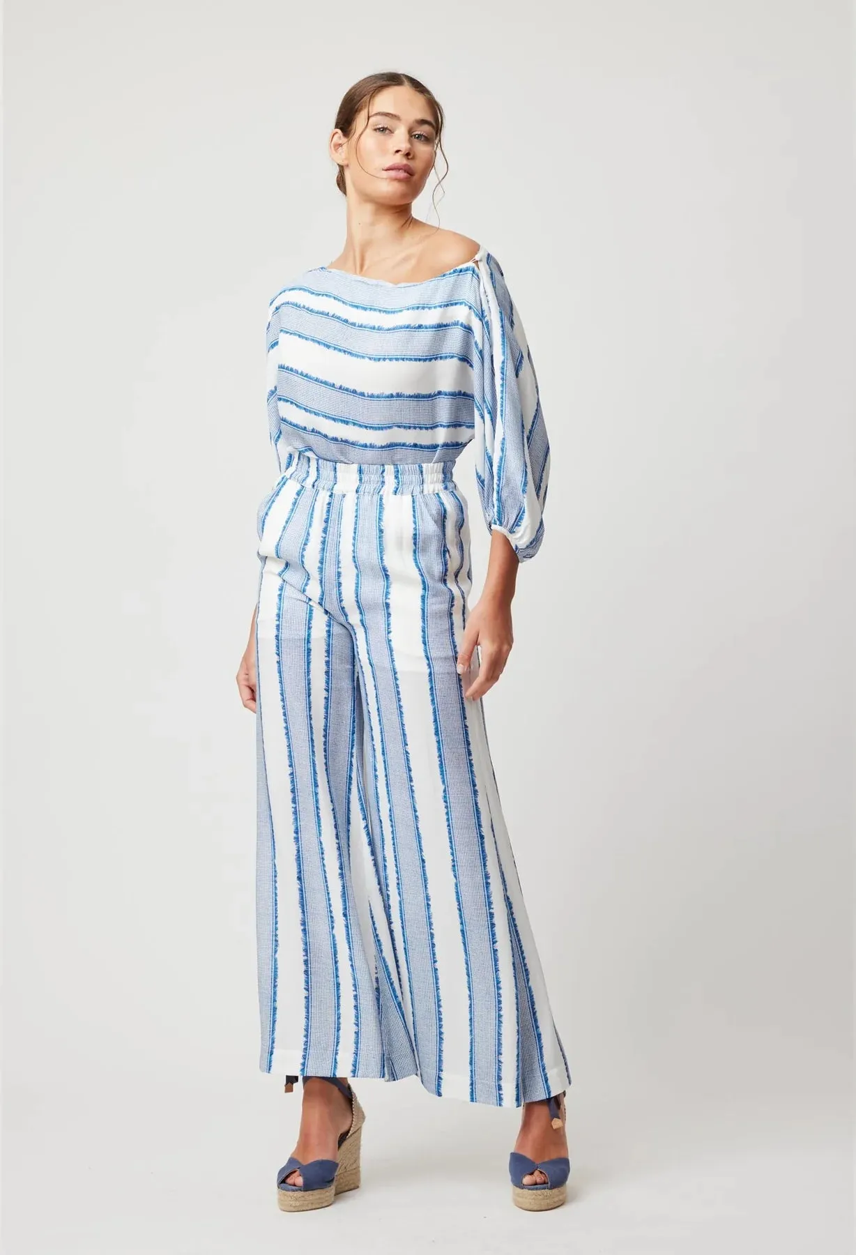 POSITANO VISCOSE PANT | Sorrento Stripe