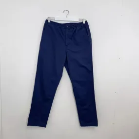 Preowned Polo Ralph Lauren Mens Chino Trousers Pants Size L Navy Logo Classic Fit Stretch