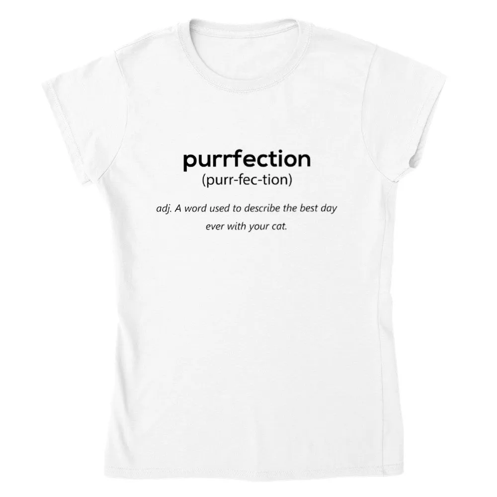 Purrfection Cat Lover T-shirt (White)