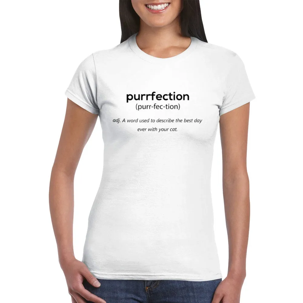 Purrfection Cat Lover T-shirt (White)