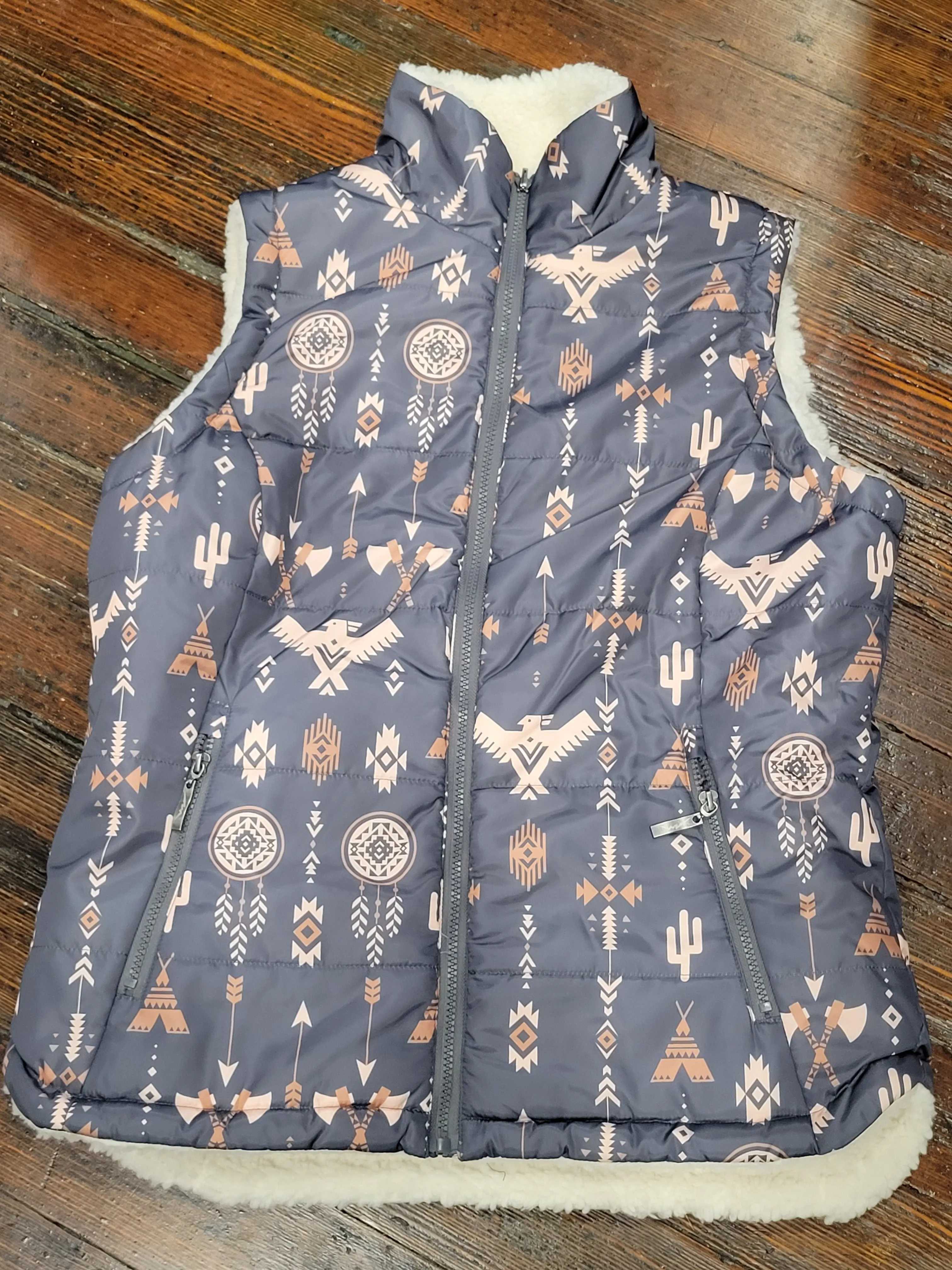 Reversible Aztec Vest