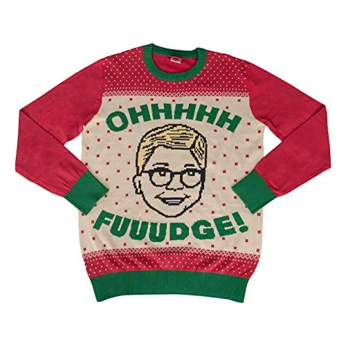 Ripple Junction A Christmas Story Ohhhh Fuuudge! Raplhie Ugly Christmas Sweater (Adult XX-Large)