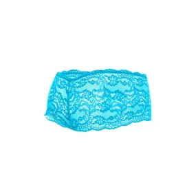 Rose Lace Boy Short Turquoise L/Xl