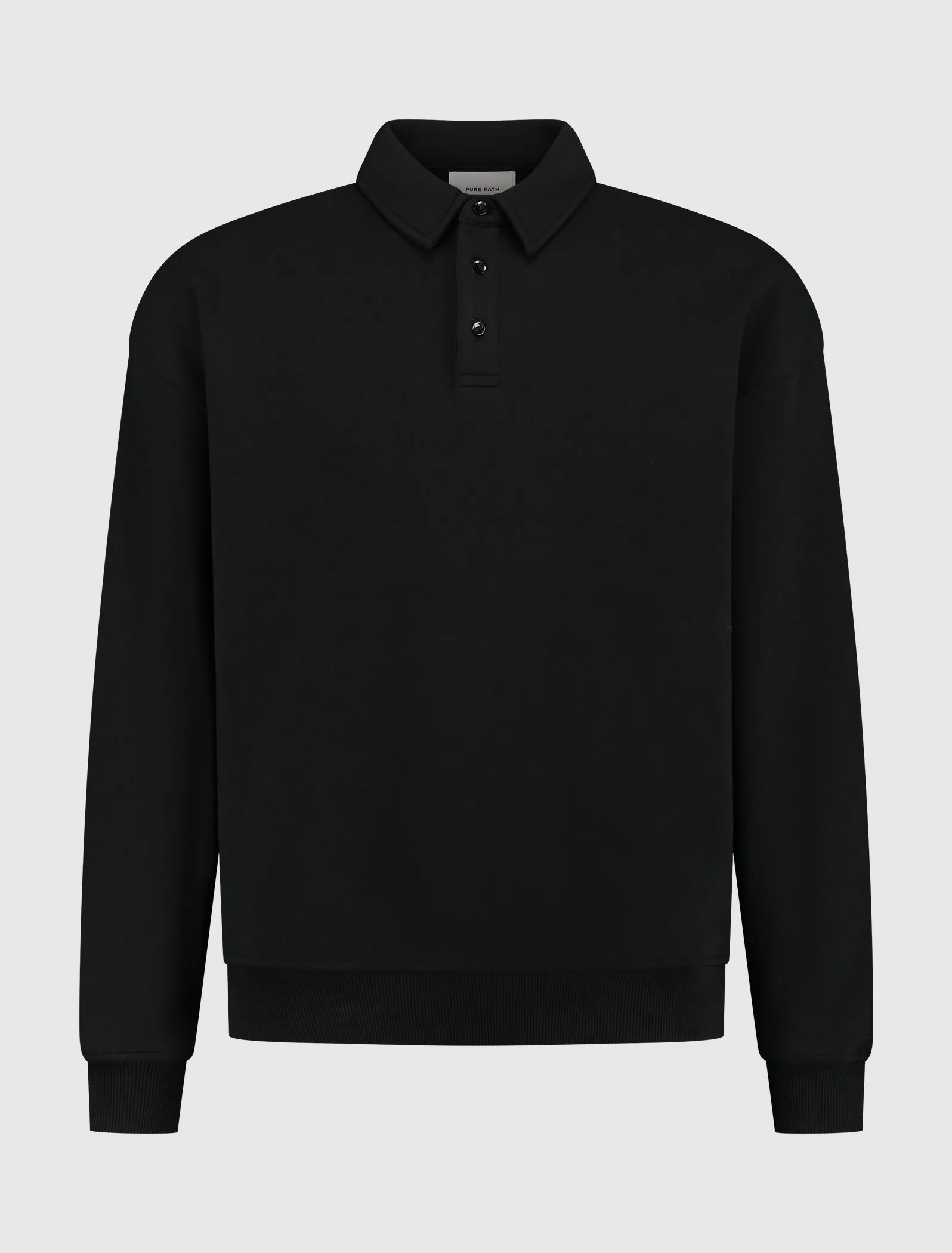 Sideline Wordmark Polo Sweater | Black