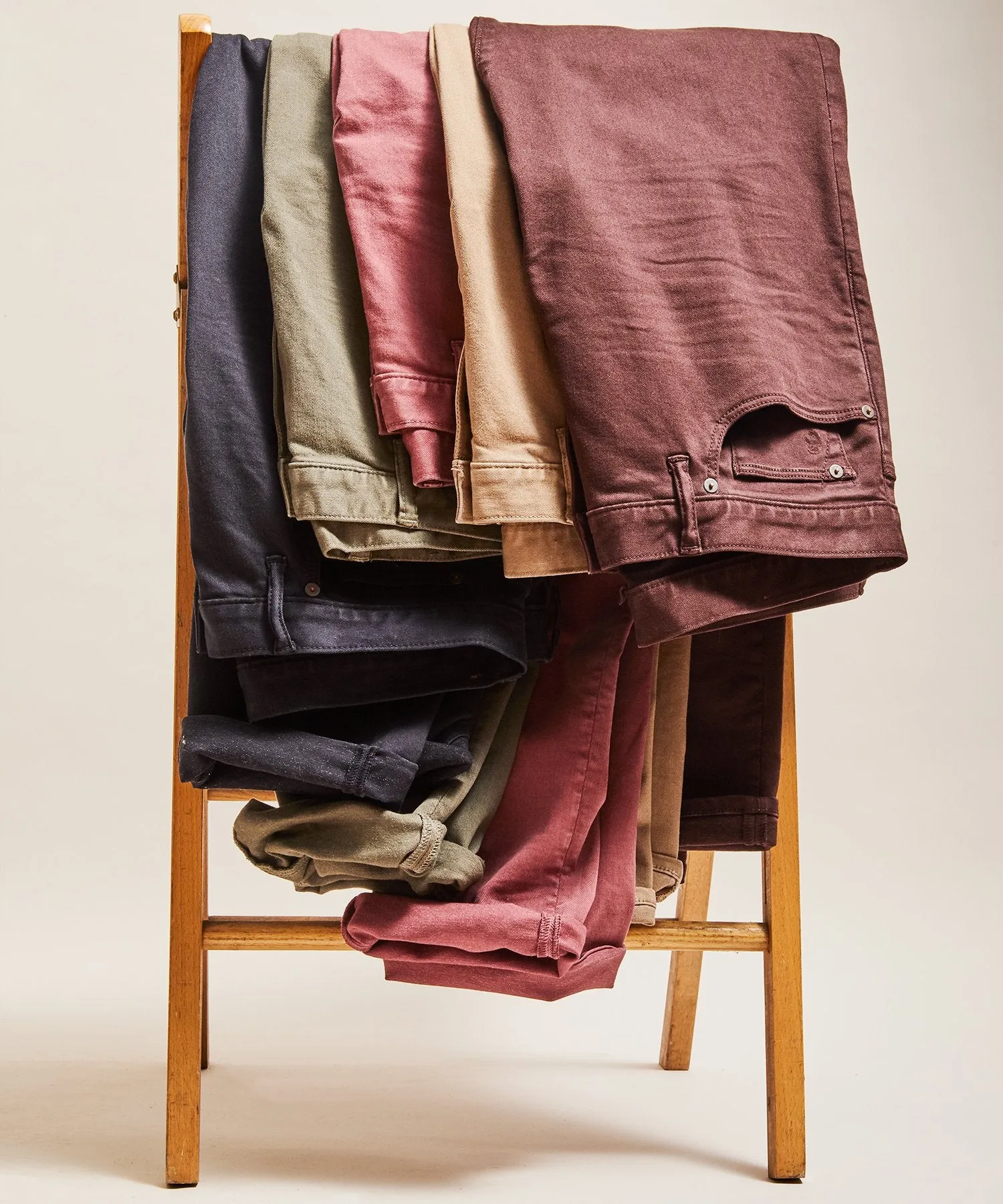 Slim Fit 5-Pocket Garment Dyed Stretch Twill in Mauve