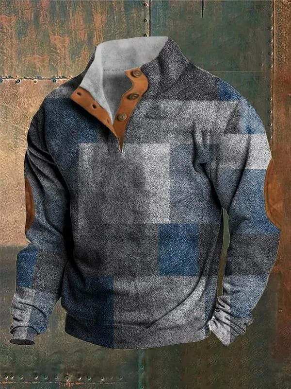 Spring And Autumn Zipper Digital Printing Men's Sweater