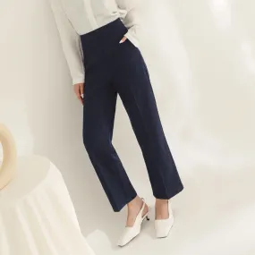 Straight Leg High Waist Chino Pants Trousers