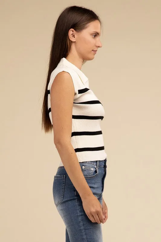 Striped Polo Vest - online exclusive