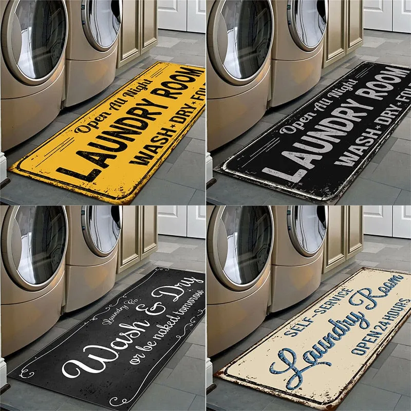 Stylish Non-Slip Laundry Room Floor Mat