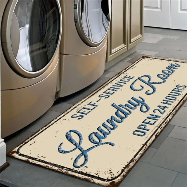 Stylish Non-Slip Laundry Room Floor Mat