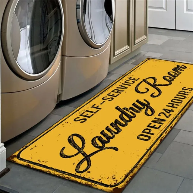 Stylish Non-Slip Laundry Room Floor Mat