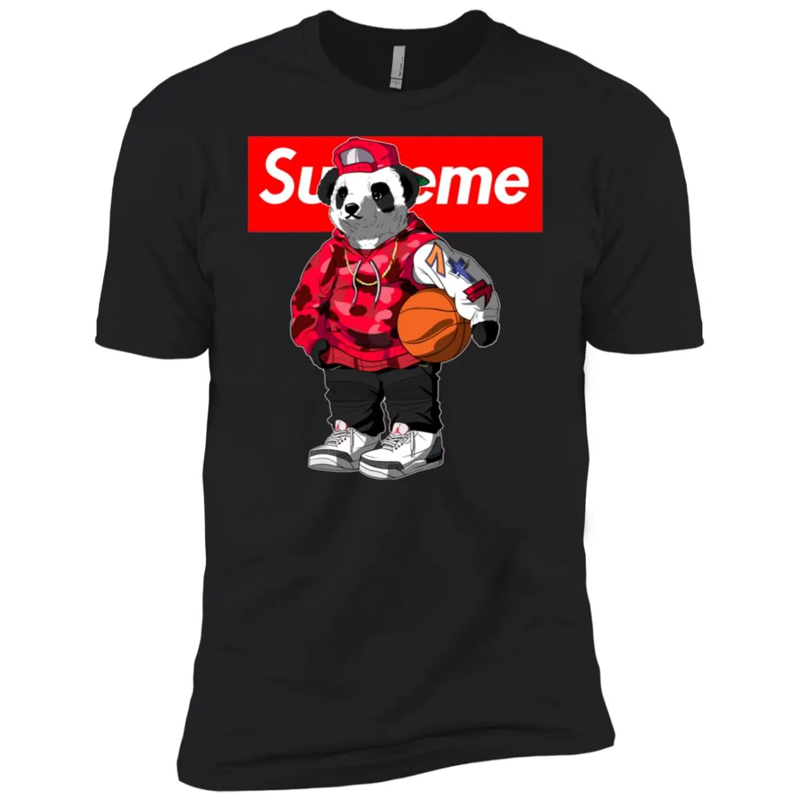 Supreme Bear Basketball T-shirt Men Short Sleeve T-Shirt