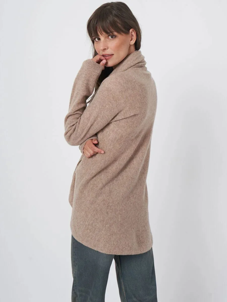 Taupe Shawl Cashmere Cardigan