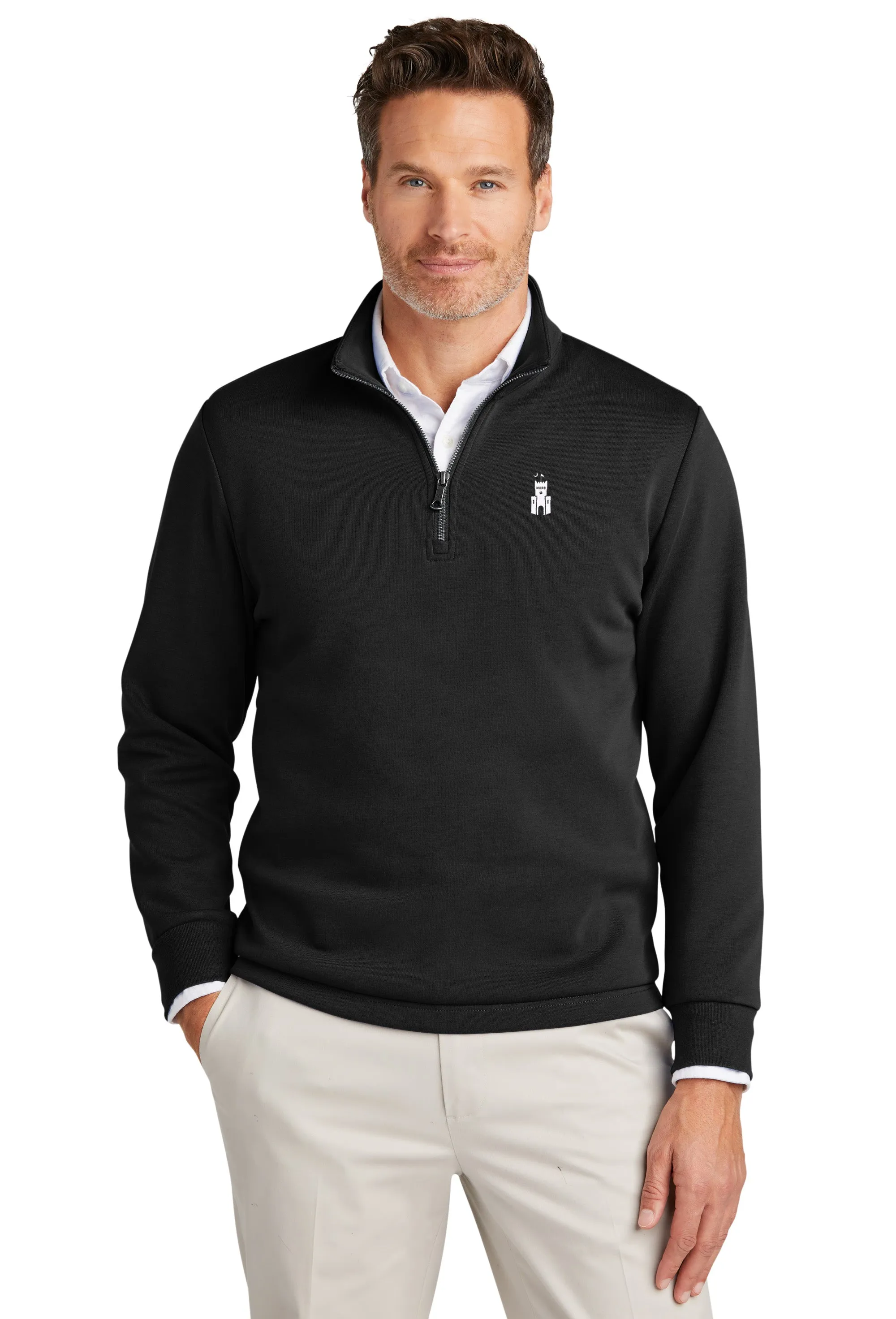 The Citadel, Barracks, Brooks Brothers® Double-Knit 1/4-Zip Sweater