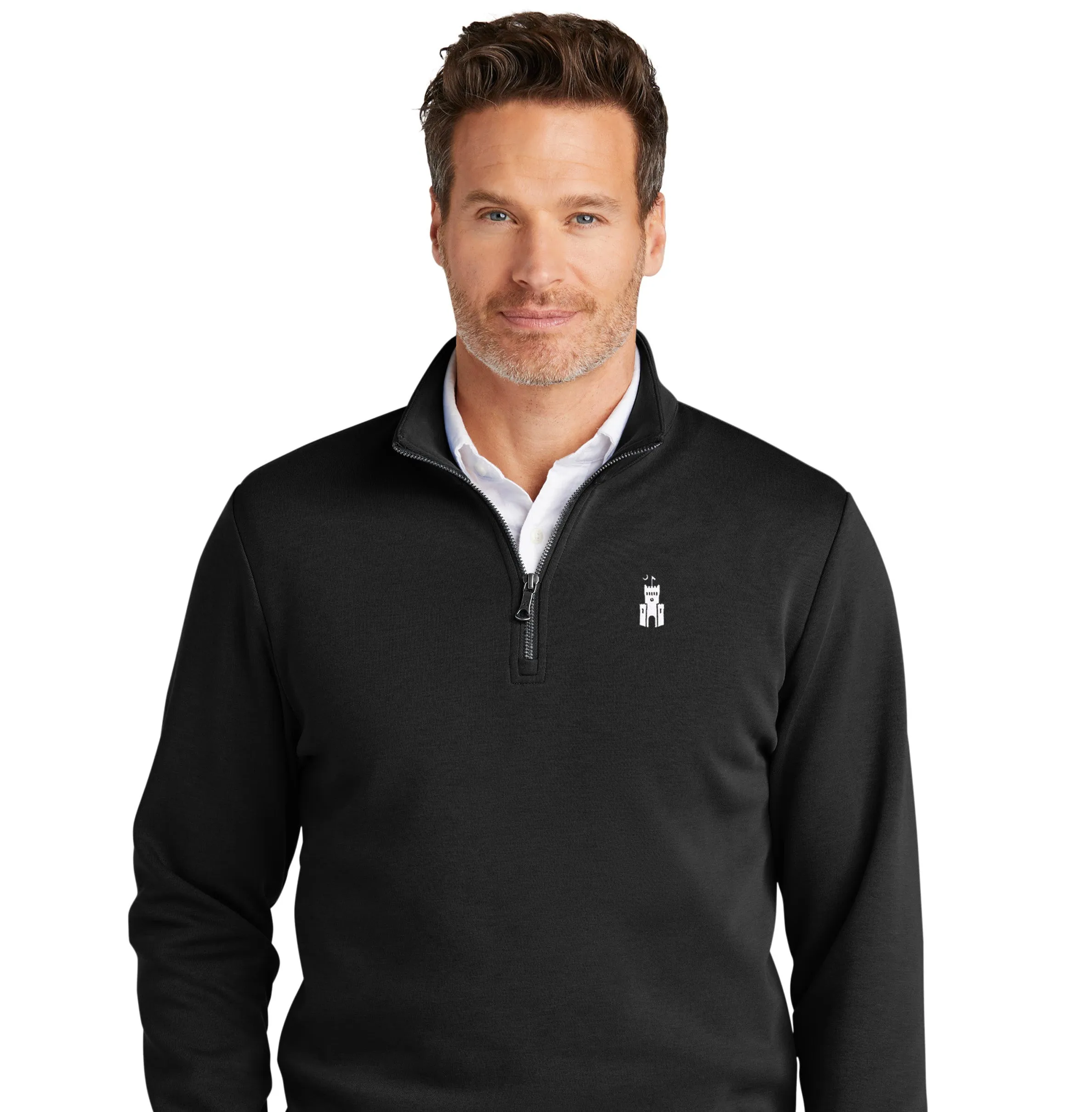 The Citadel, Barracks, Brooks Brothers® Double-Knit 1/4-Zip Sweater