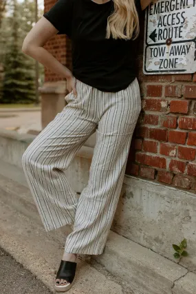 The Falakka Striped Pant - Cement Stripe - PLUS