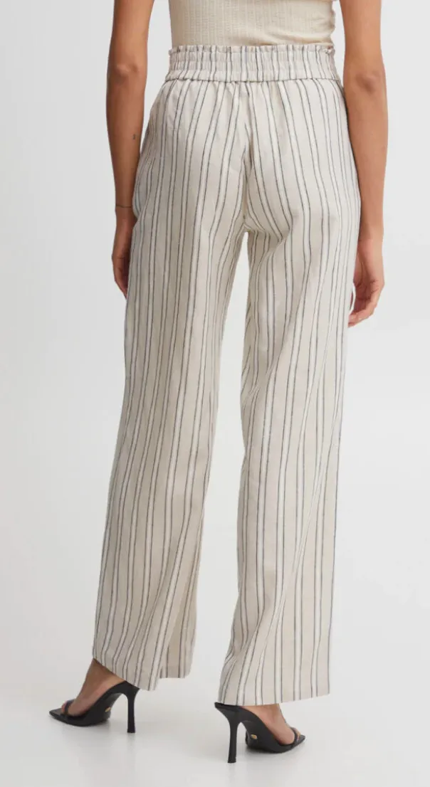 The Falakka Striped Pant - Cement Stripe