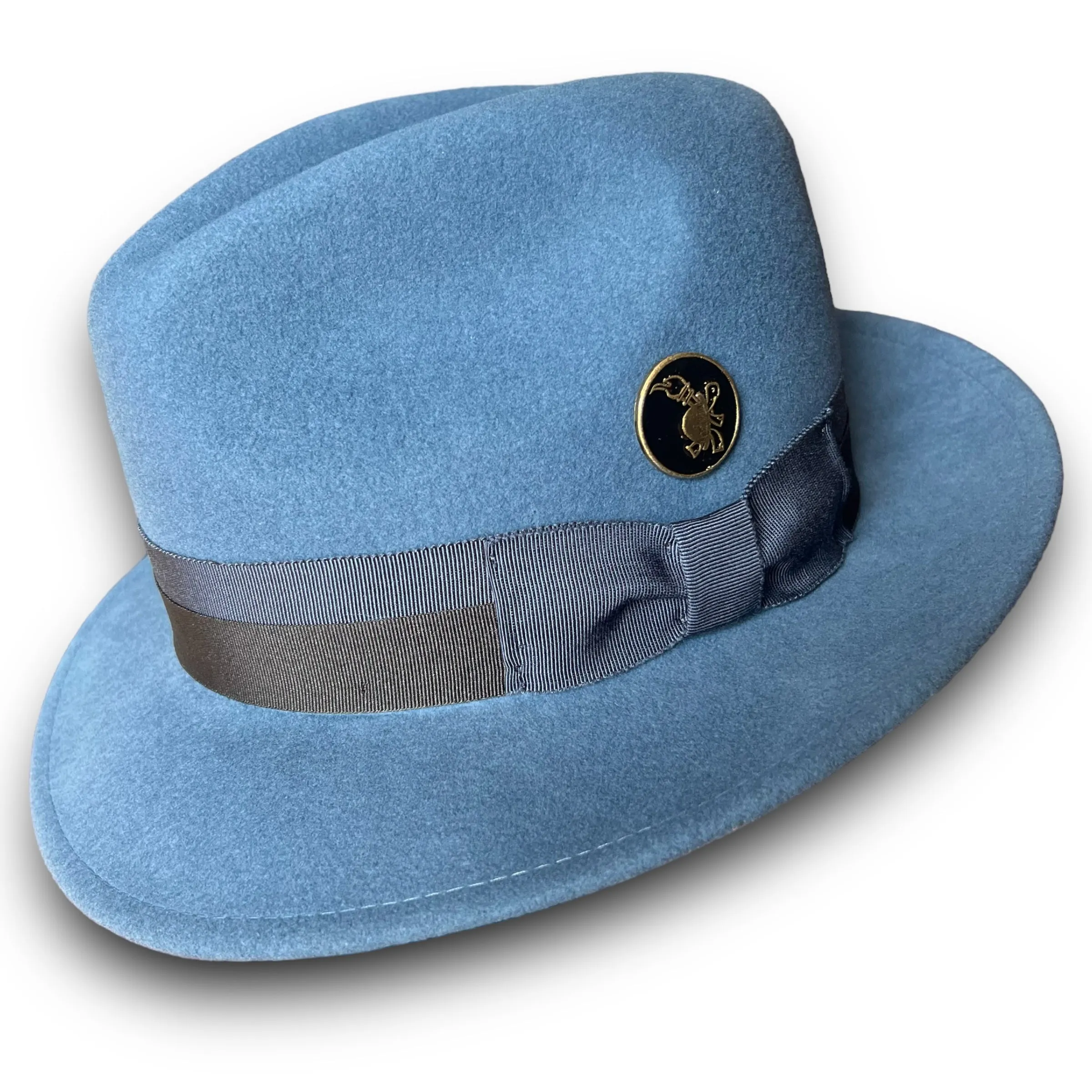 THE FLAMEKEEPERS HAT CLUB LANDO STEEL BLUE FEDORA