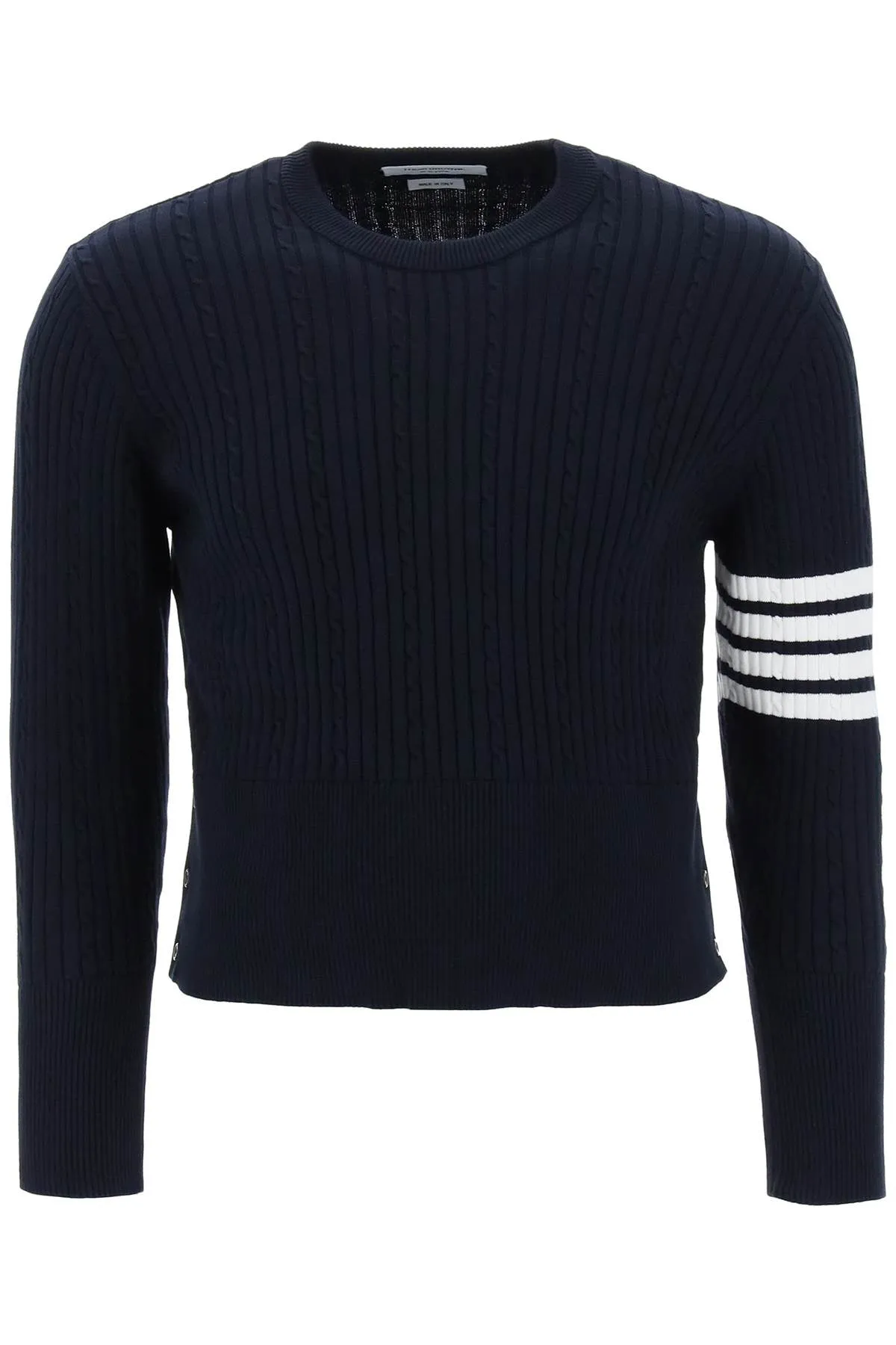 Thom browne crew-neck sweater with 4-bar motif