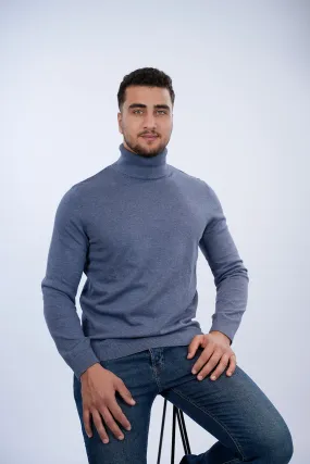 Tom Tailor Dark Grey Turtle Neck Basic Sweater