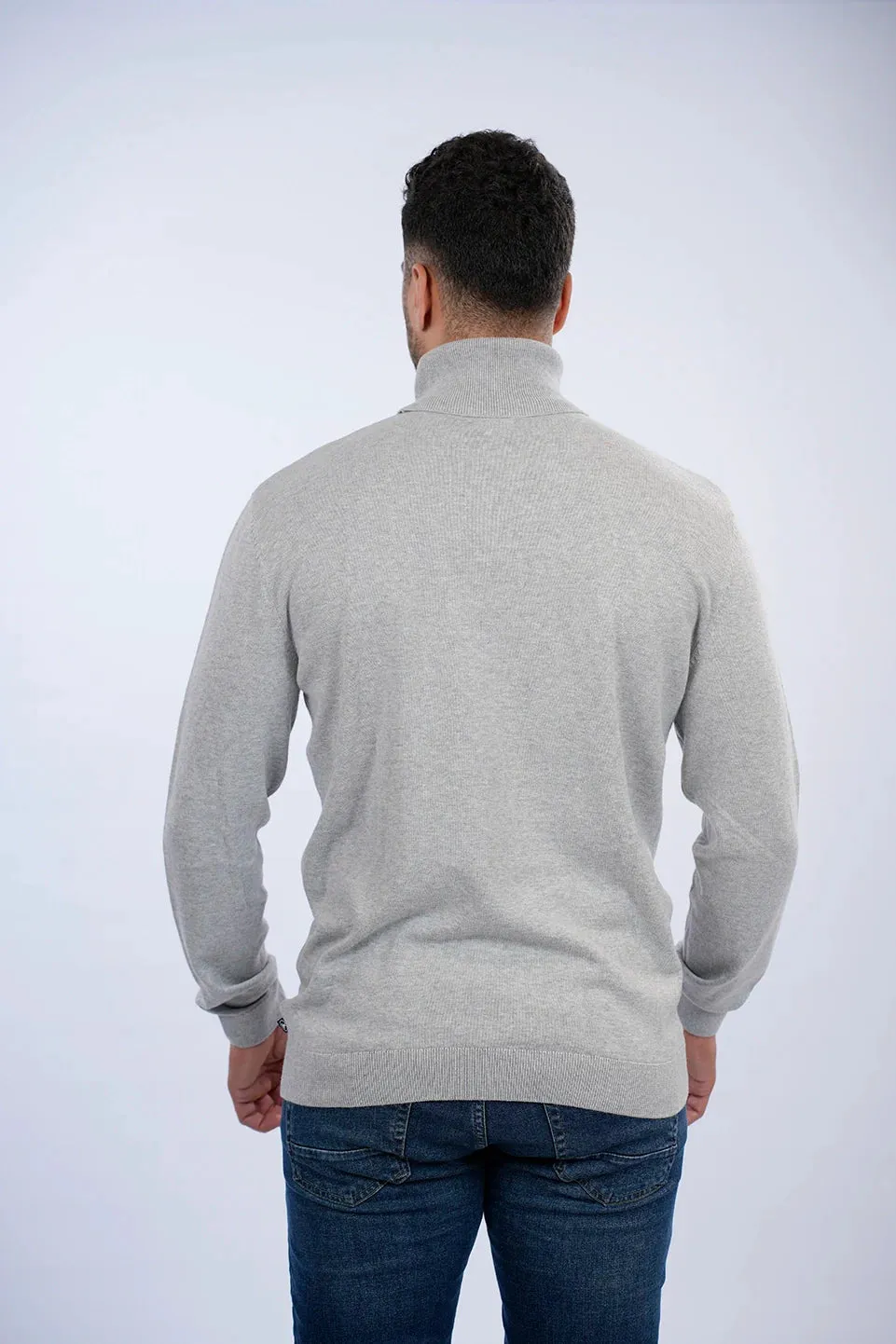 Tom Tailor Grey Turtle Neck Basic Sweater