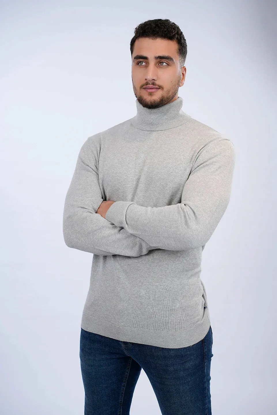 Tom Tailor Grey Turtle Neck Basic Sweater