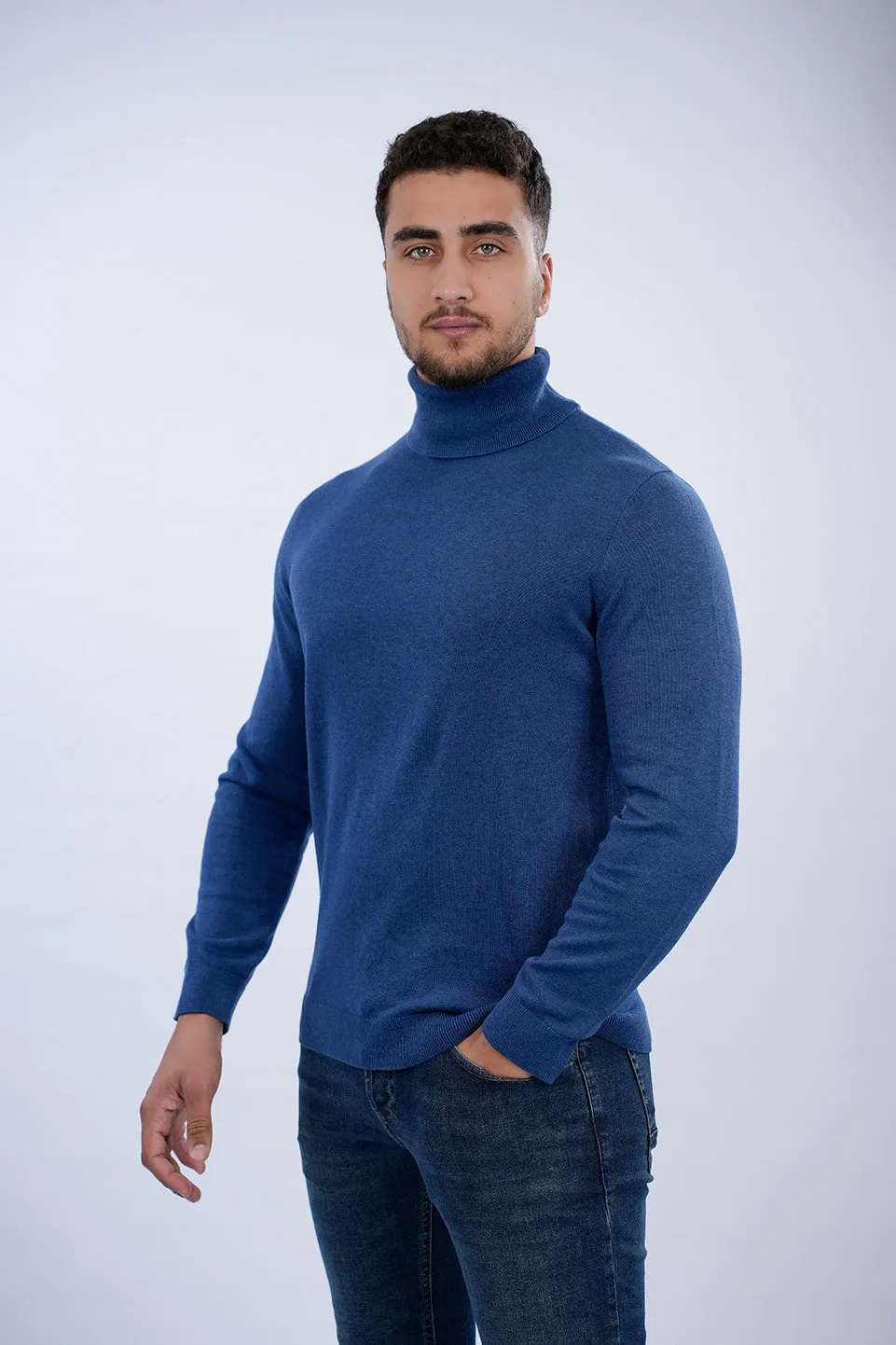 Tom Tailor Indigo Turtle Neck Basic Sweater