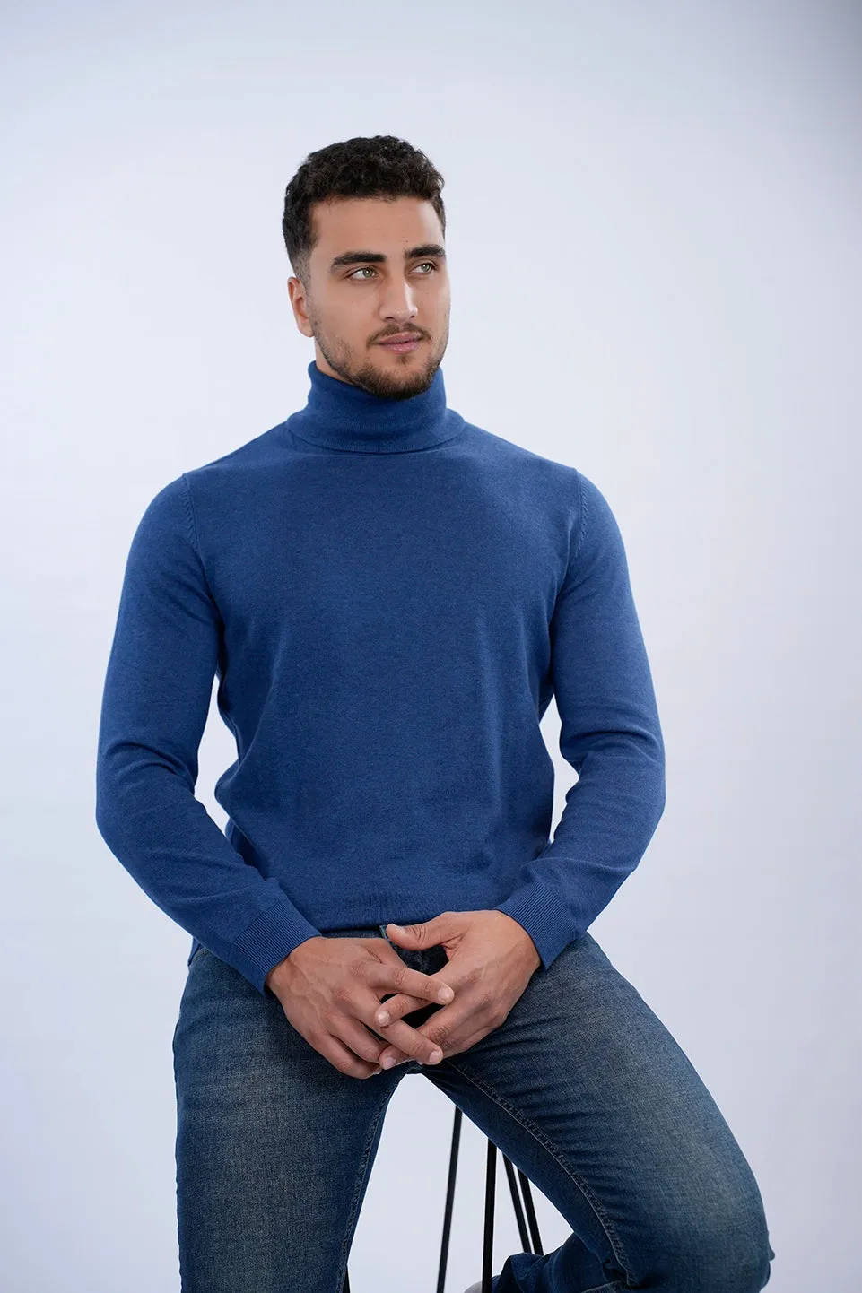 Tom Tailor Indigo Turtle Neck Basic Sweater