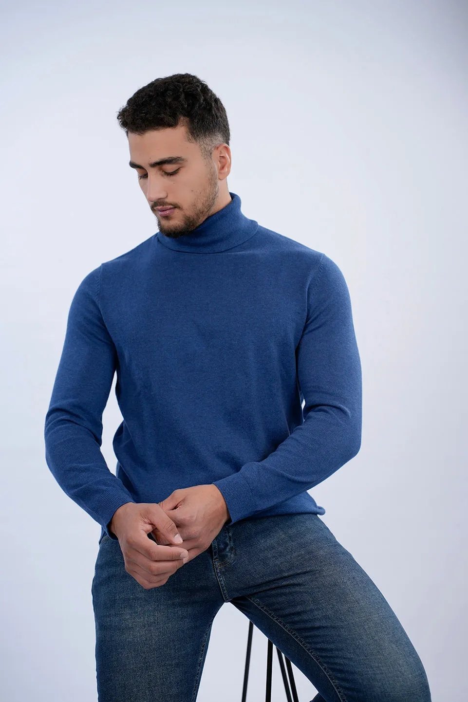 Tom Tailor Indigo Turtle Neck Basic Sweater