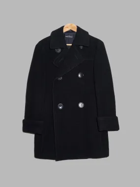 Tricot Comme des Garcons AW1995 black wool melton big button peacoat