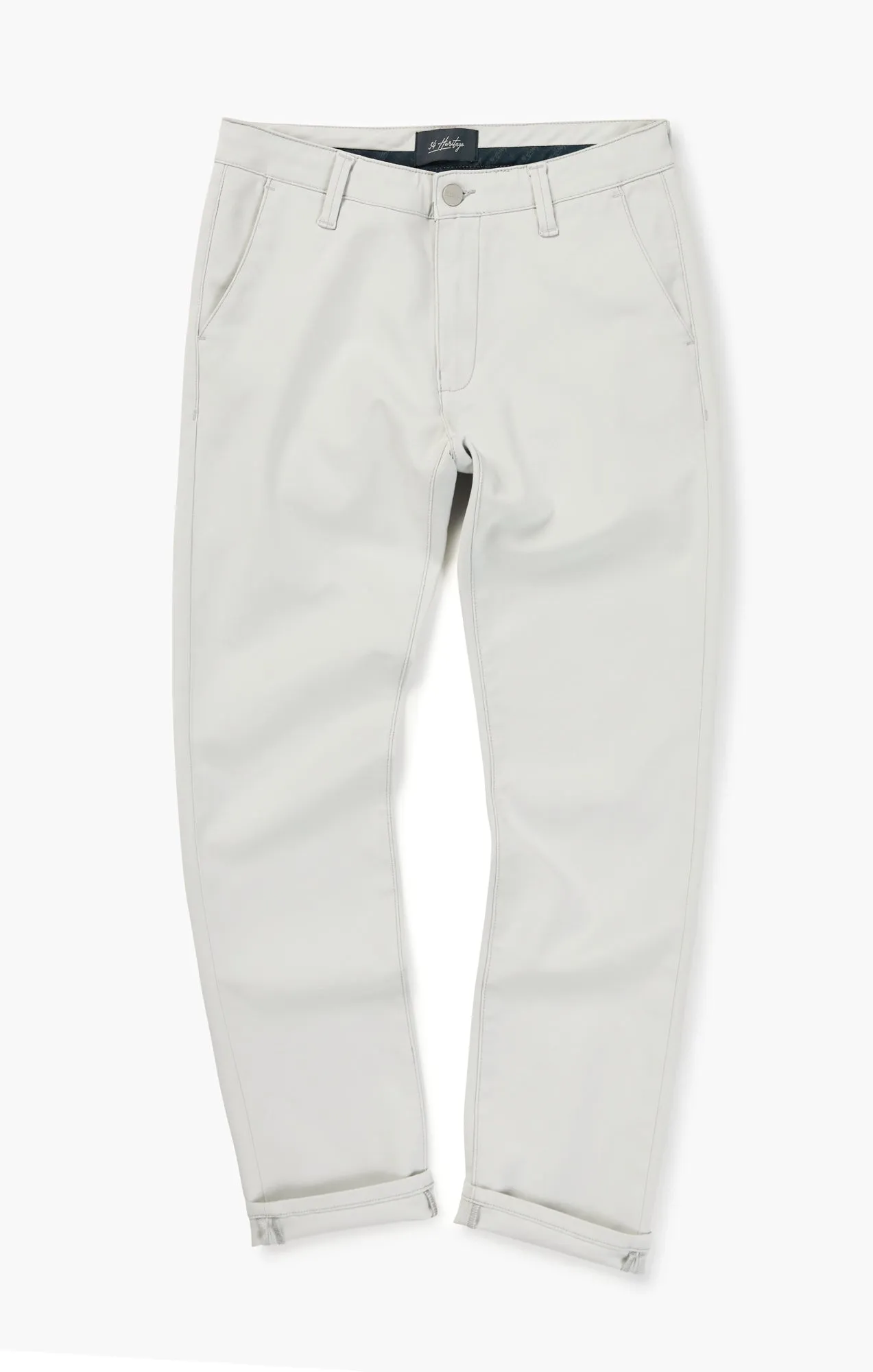 Verona Slim Leg Chino Pants In Stone High Flyer