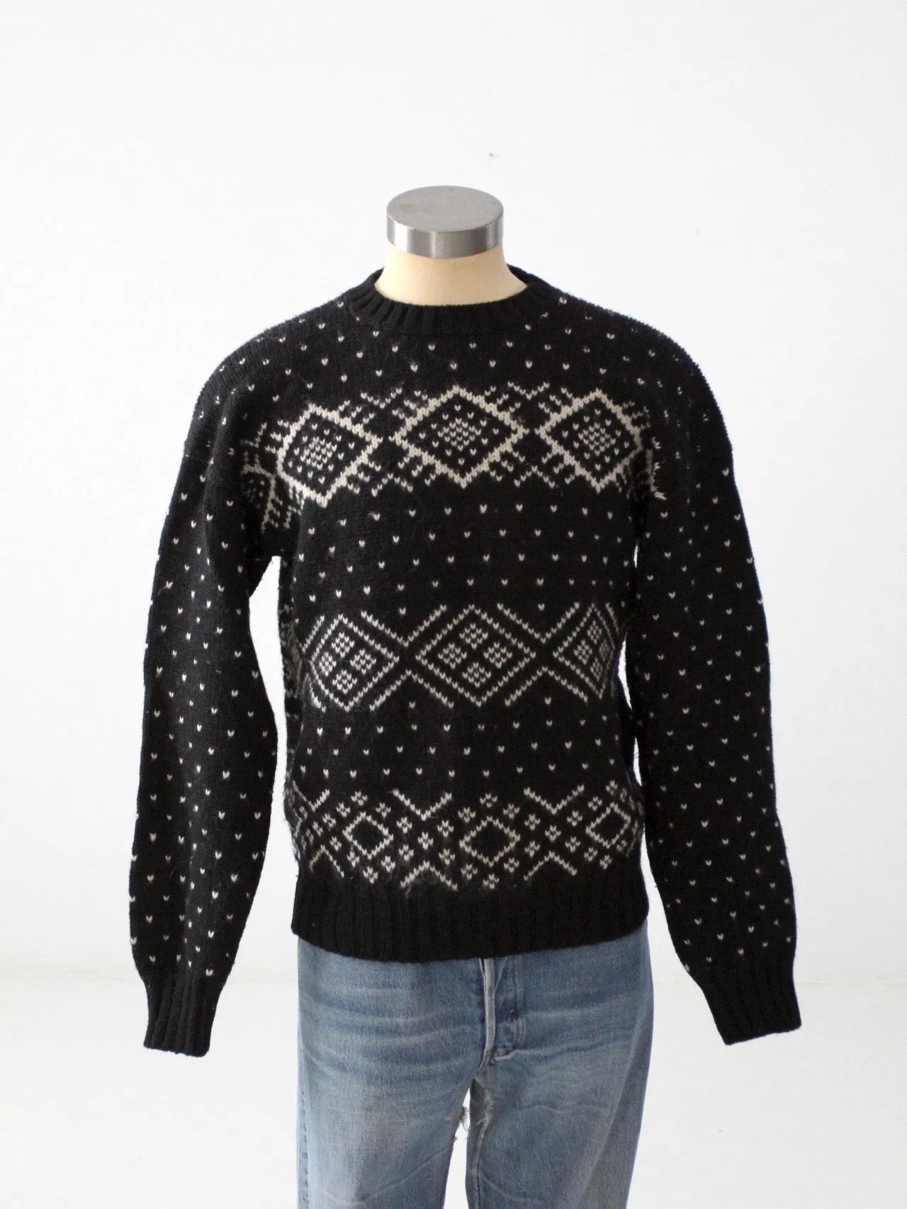 vintage men's ski sweater by Evan Picone