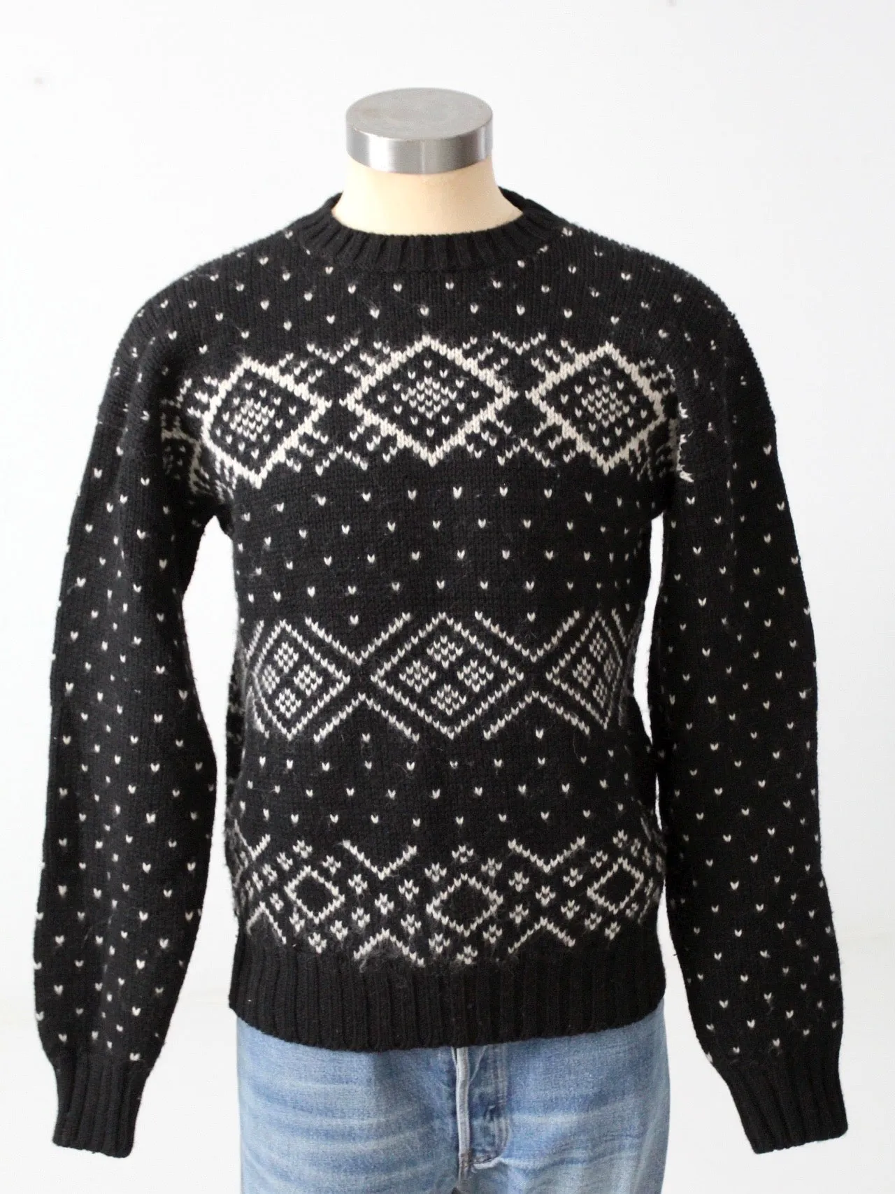 vintage men's ski sweater by Evan Picone